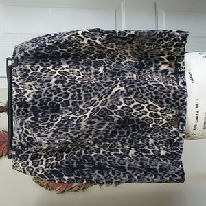 Worth leopard print pencil skirt